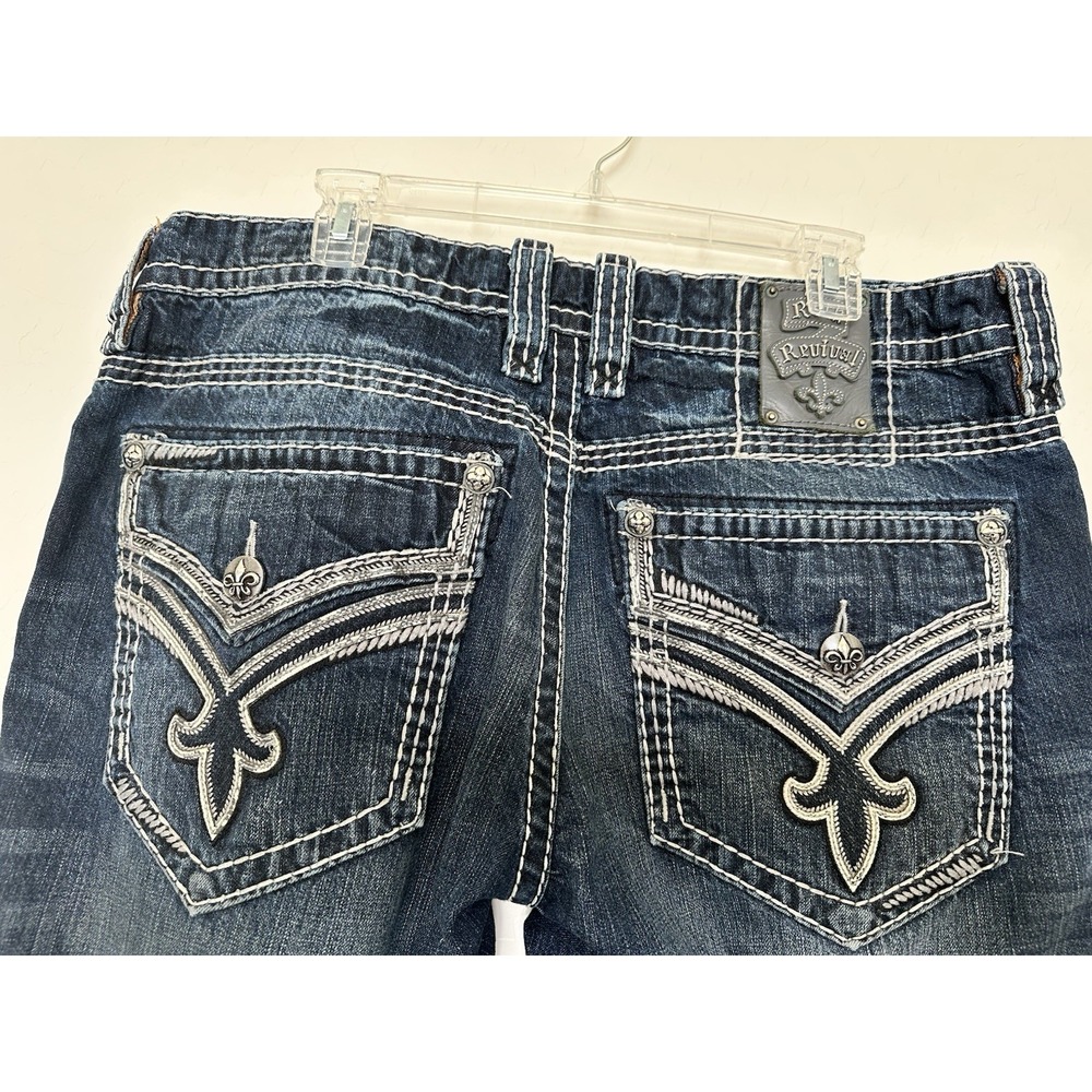 Rock Revival Remedy Straight Fit Jeans Relaxed Straight Fit Men Size 38x30 - Picture 4 of 13